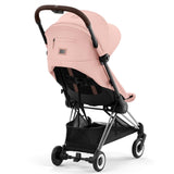 Cybex COYA Stroller Chrome Dark Brown Peach Pink