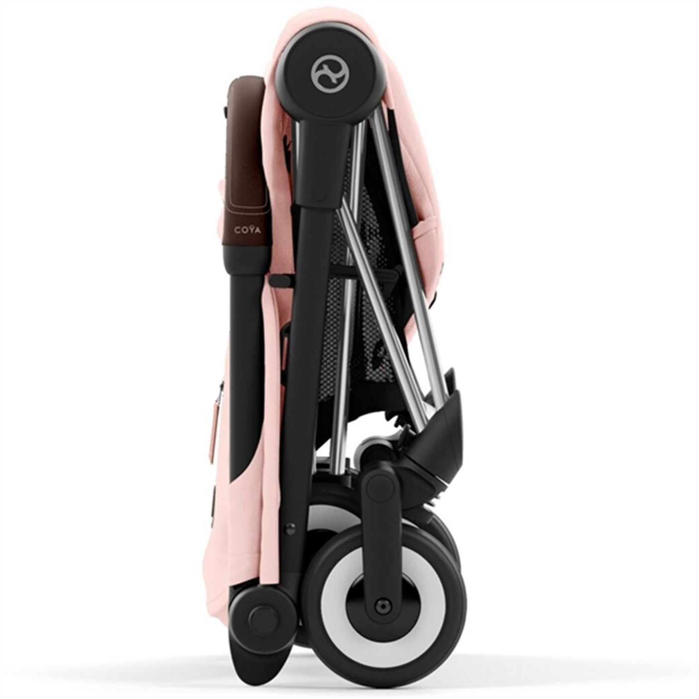Cybex COYA Stroller Chrome Dark Brown Peach Pink