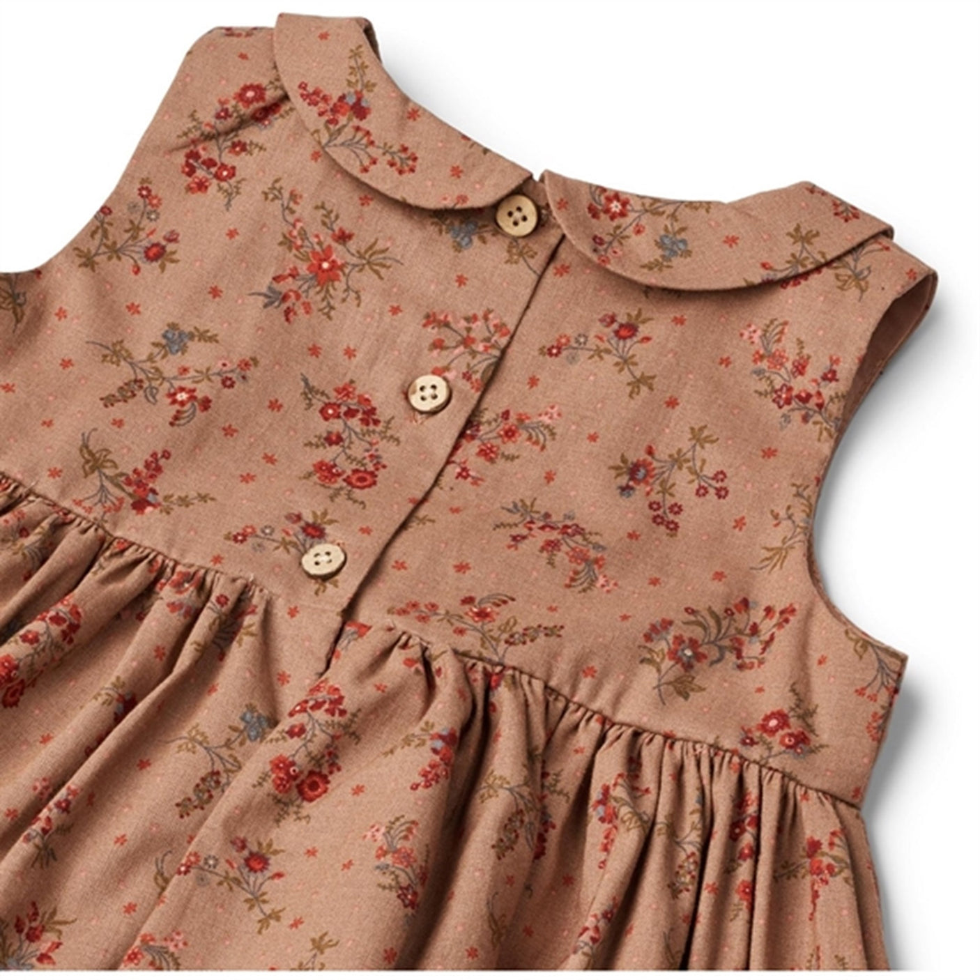 Wheat Berry Dust Flowers Dress Eila