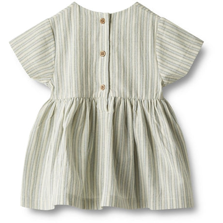 Wheat Aquablue Stripe Dress Esmaralda