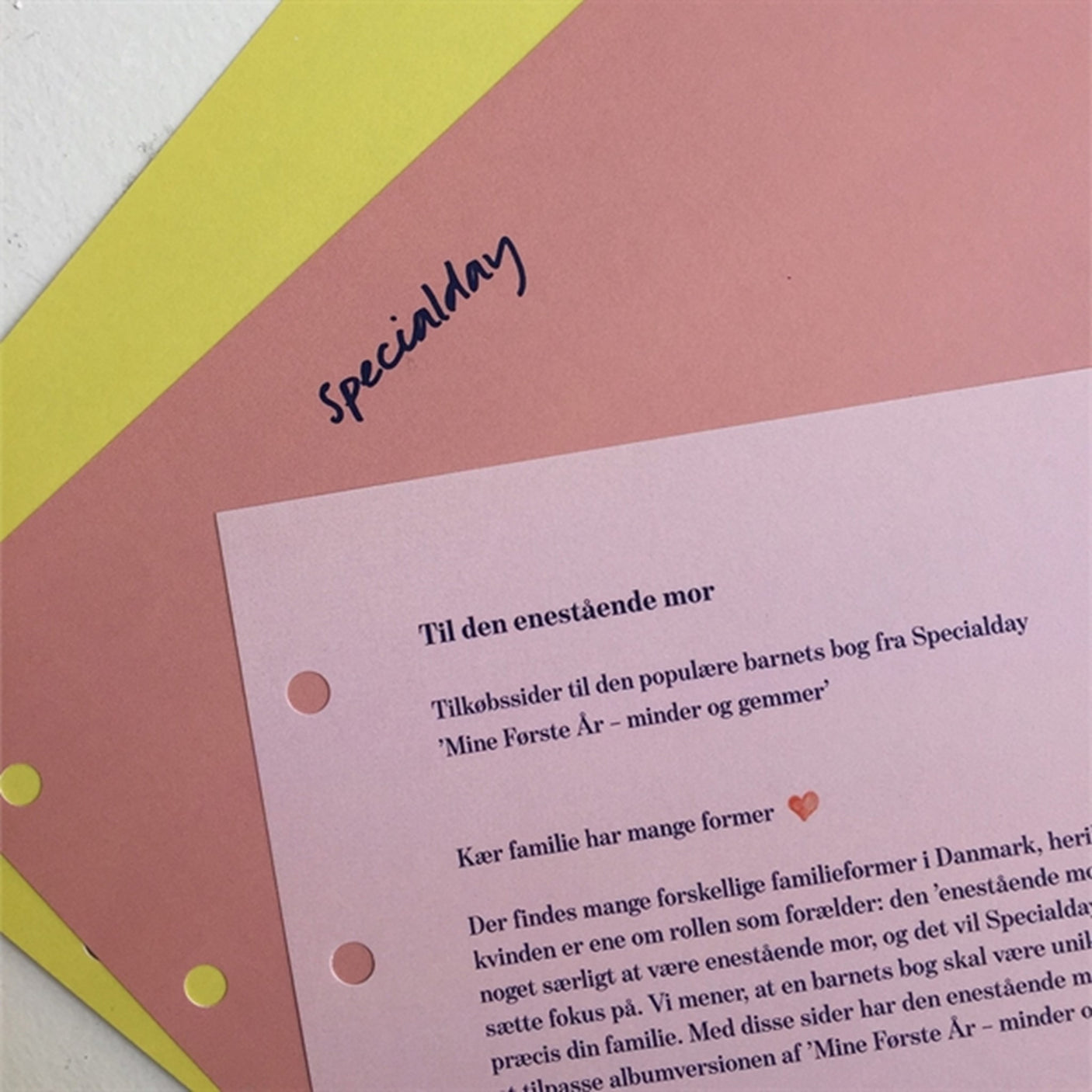Specialday Tilkøbssider Til Den Enestående Mor