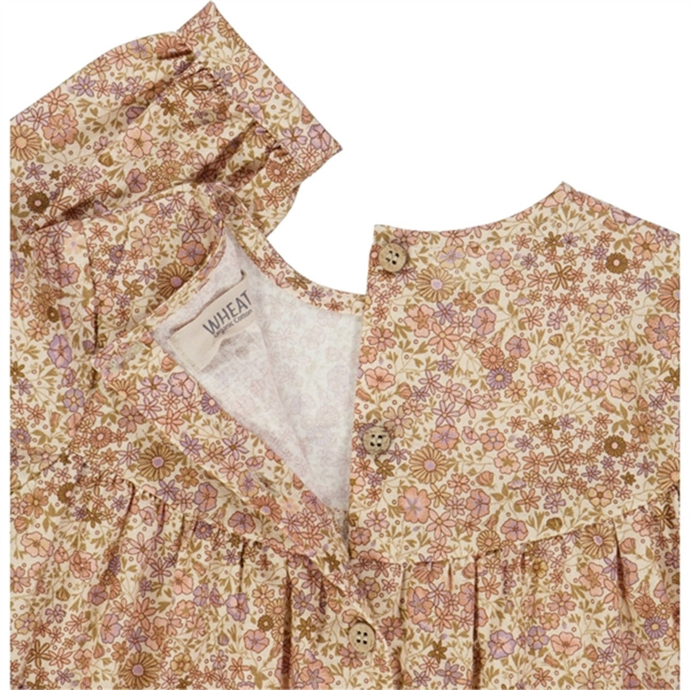 Wheat Clam Flowers Fenja Dress