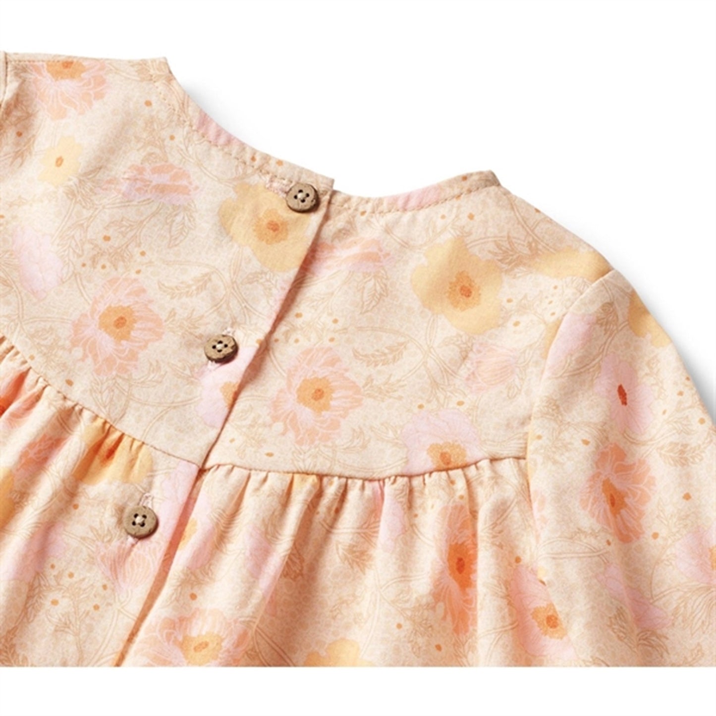 Wheat Alabaster Flower Bobbles Dress Fenja