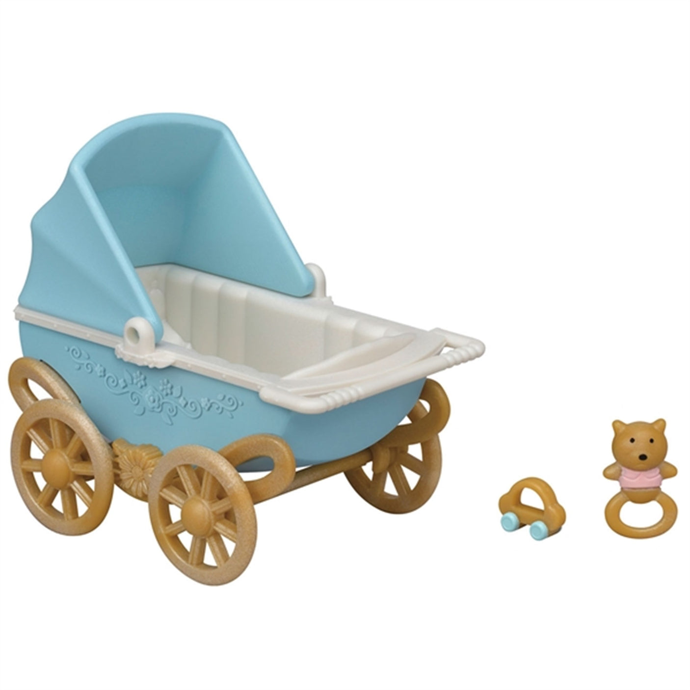 Sylvanian Families® Chocolate Rabbit Twins Set (New Pram)