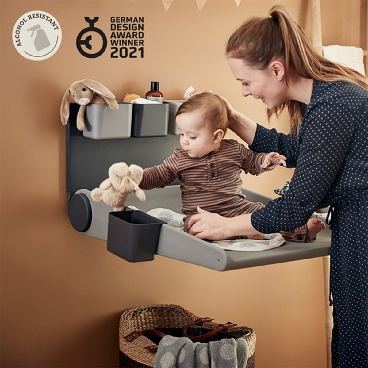 Leander Change Table Buy Leander Wally Wall Mounted Changing Table Dusty Grey | Luksusbaby