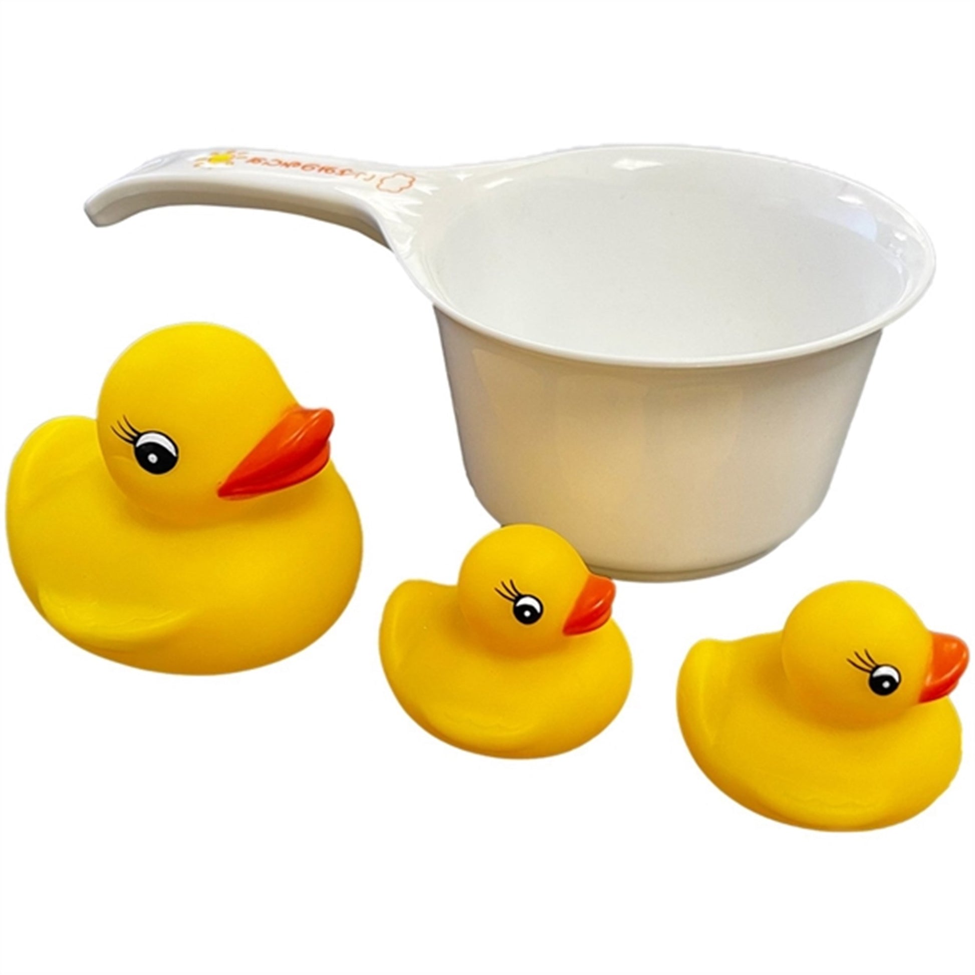Magni Bath Duck Family Including Cup Yellow/White