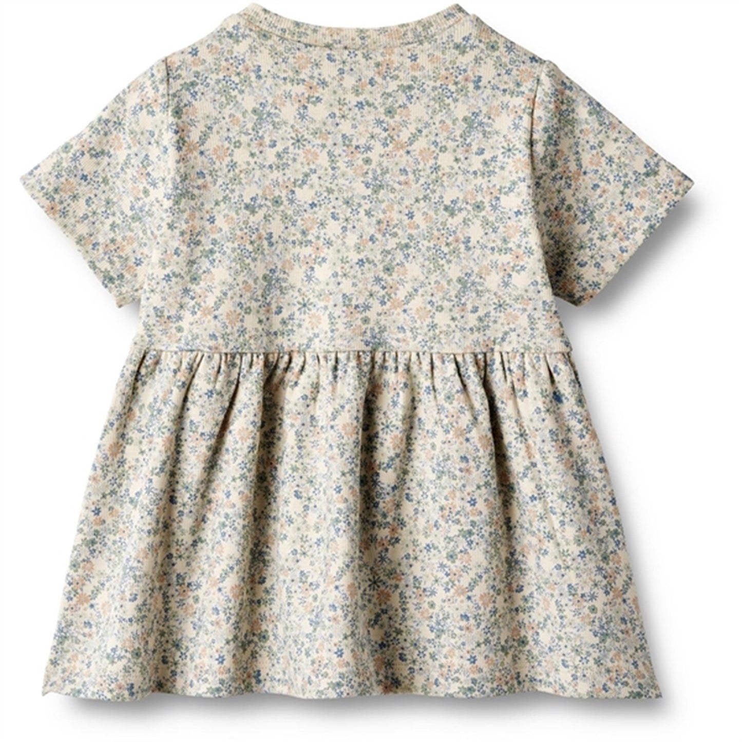 Wheat Sandshell Mini Flowers Jersey Dress Anna