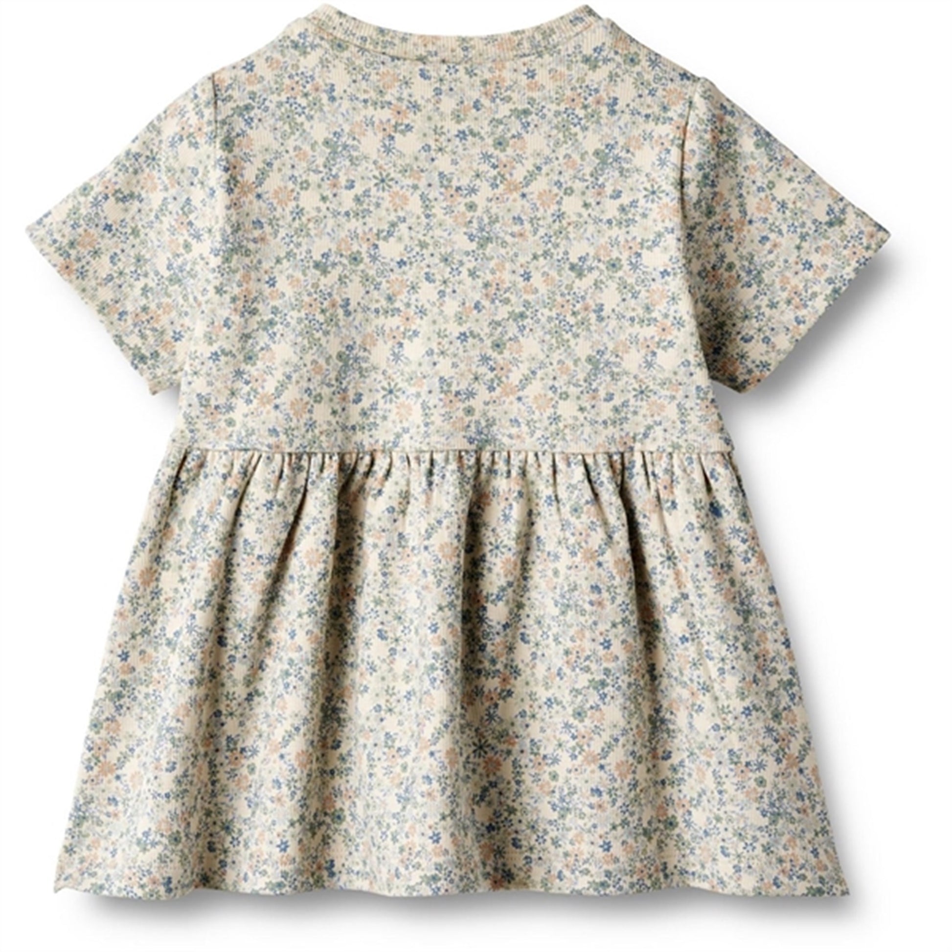 Wheat Sandshell Mini Flowers Jersey Dress Anna