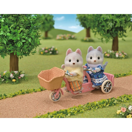 Sylvanian Families® Tandem Cycling Set Husky Sister & Brother