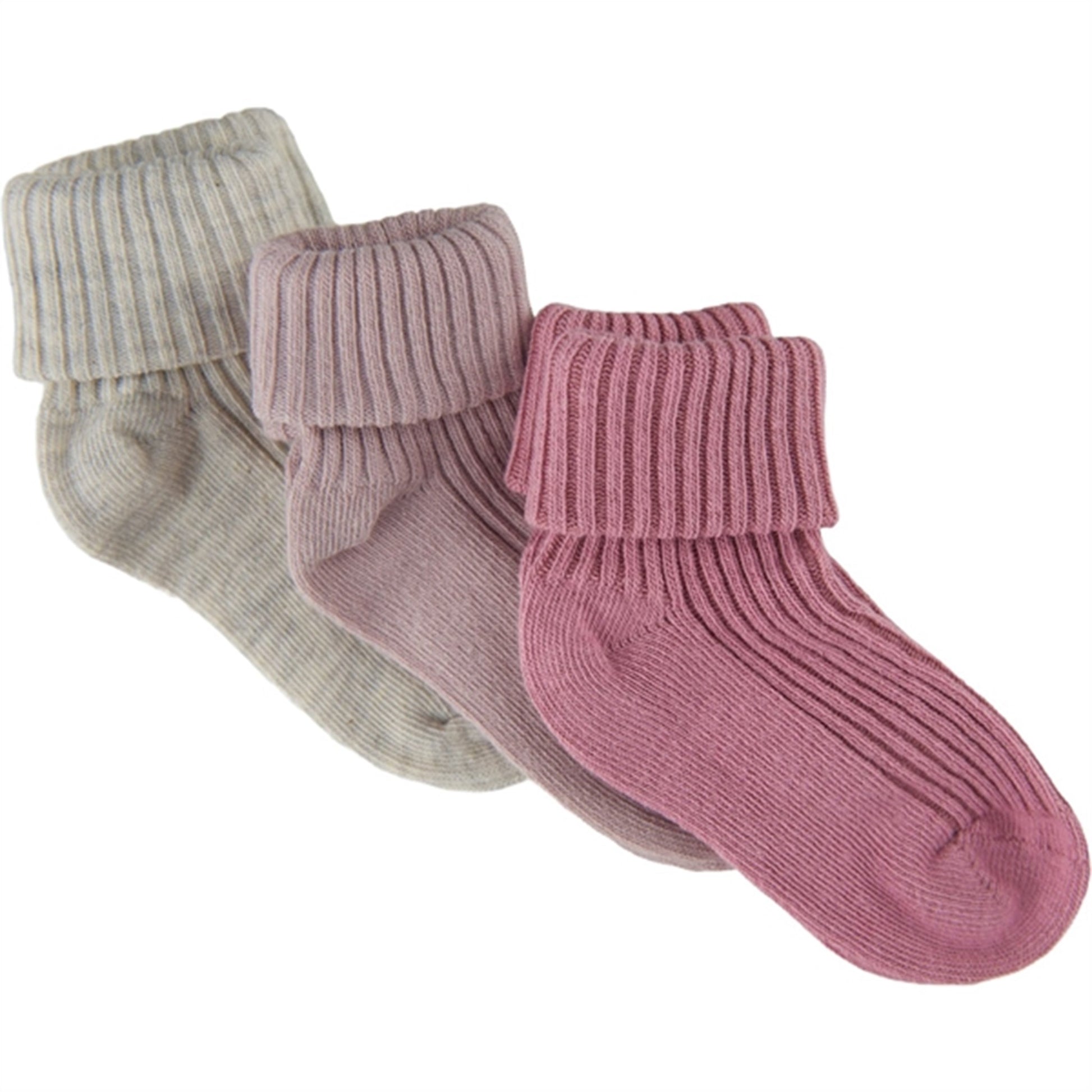Minymo Rose Smoke Socks Baby 3-pack NOOS