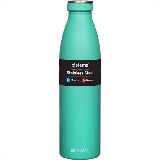 Sistema Stainless Steel Drink Bottle 750 ml Minty Teal
