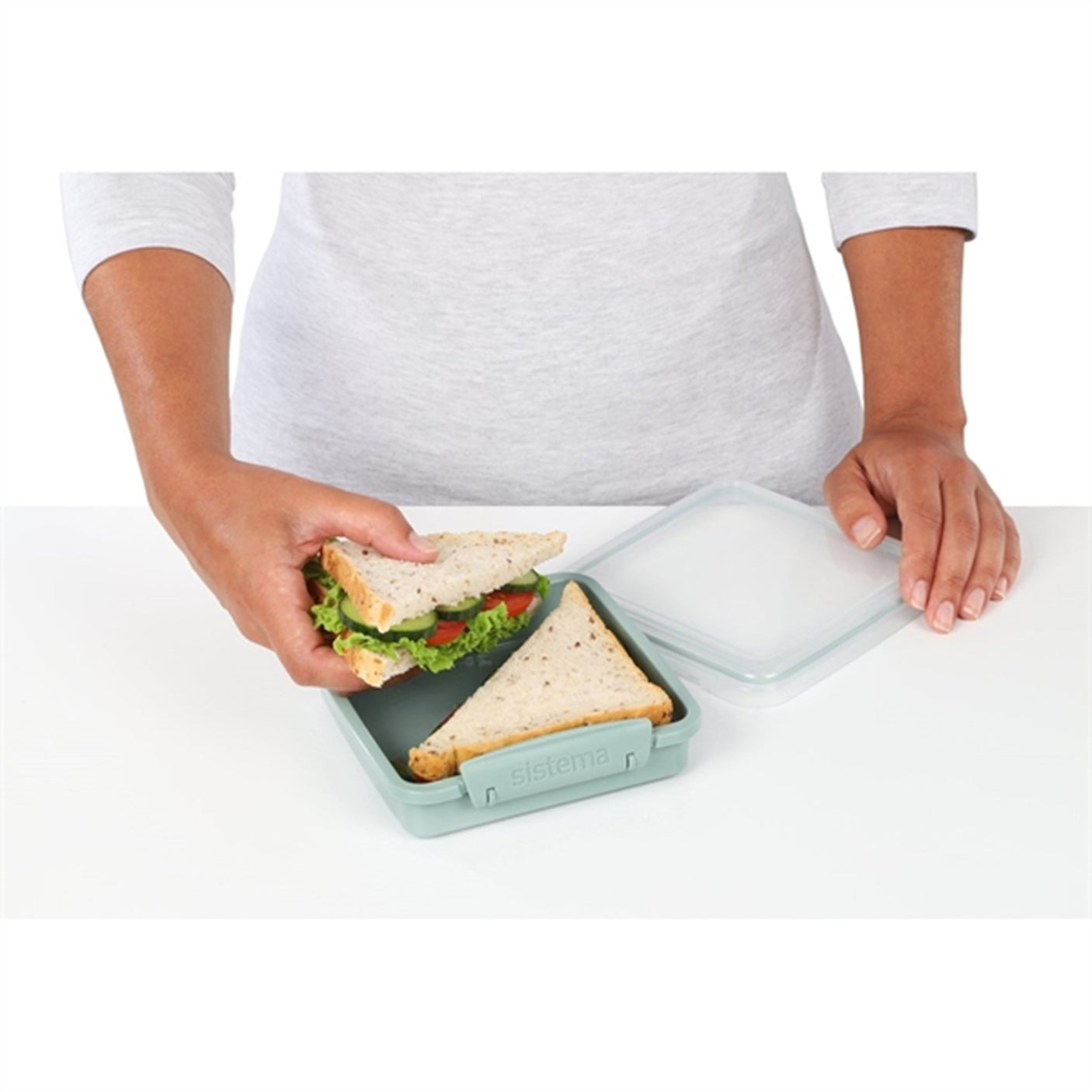 Sistema Renew To Go Sandwich Lunch Box 450 ml Mint