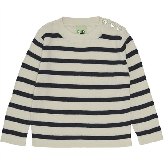 FUB Baby Blouse Ecru/Dark Navy