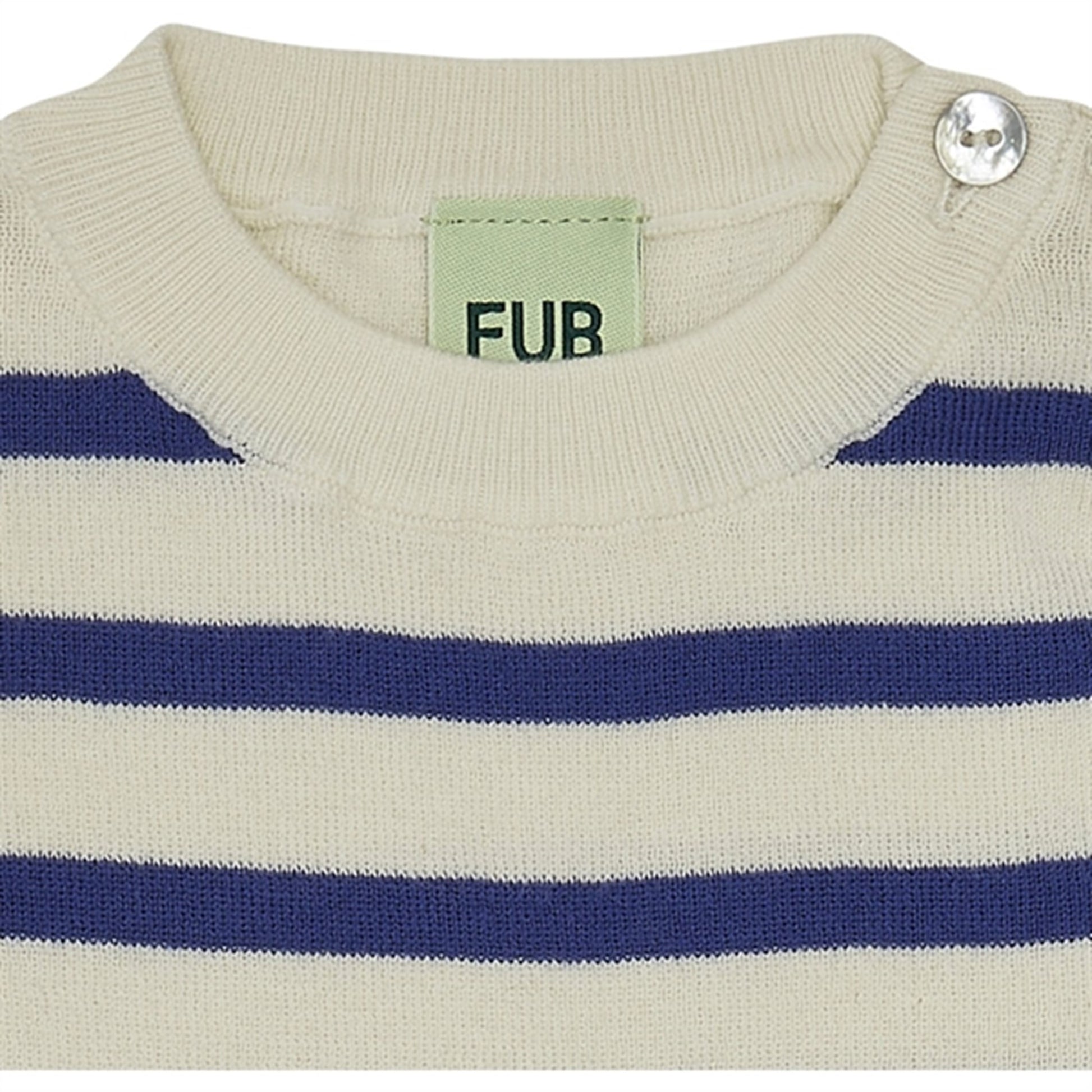 FUB Baby Blouse Ecru/Cobolt