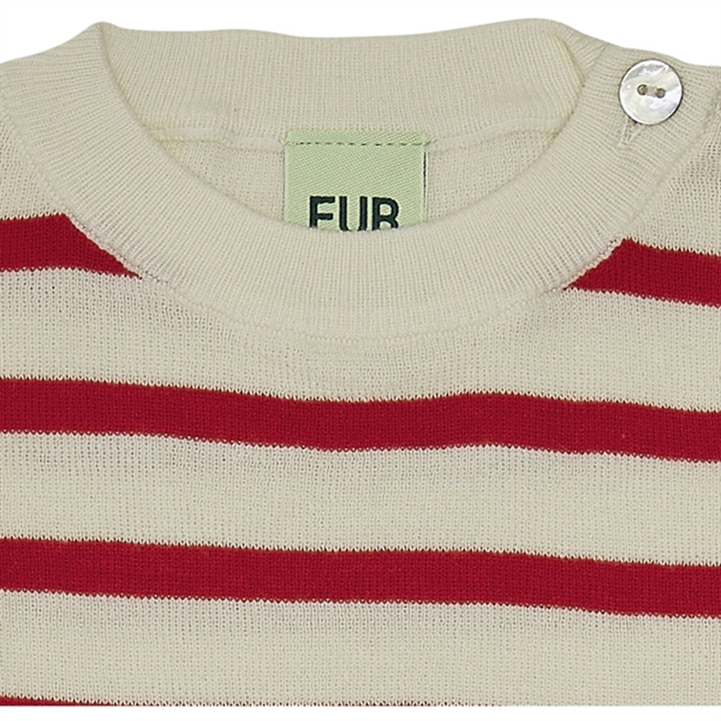 FUB Baby Blouse Ecru/Bright Red