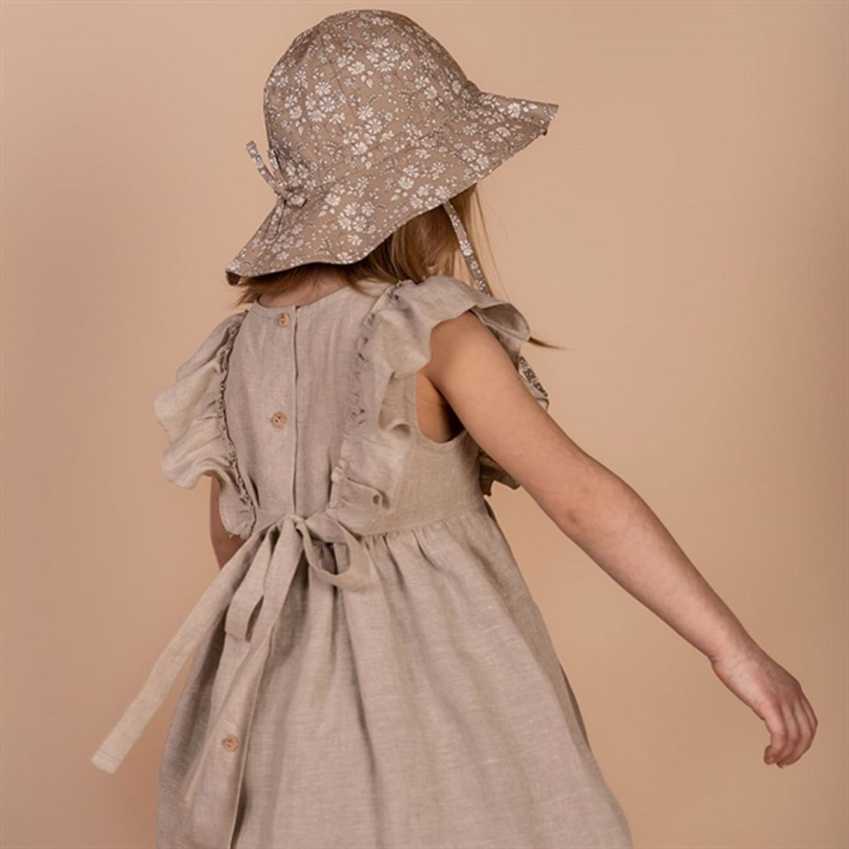 Huttelihut sabell Linen Kjole Khaki