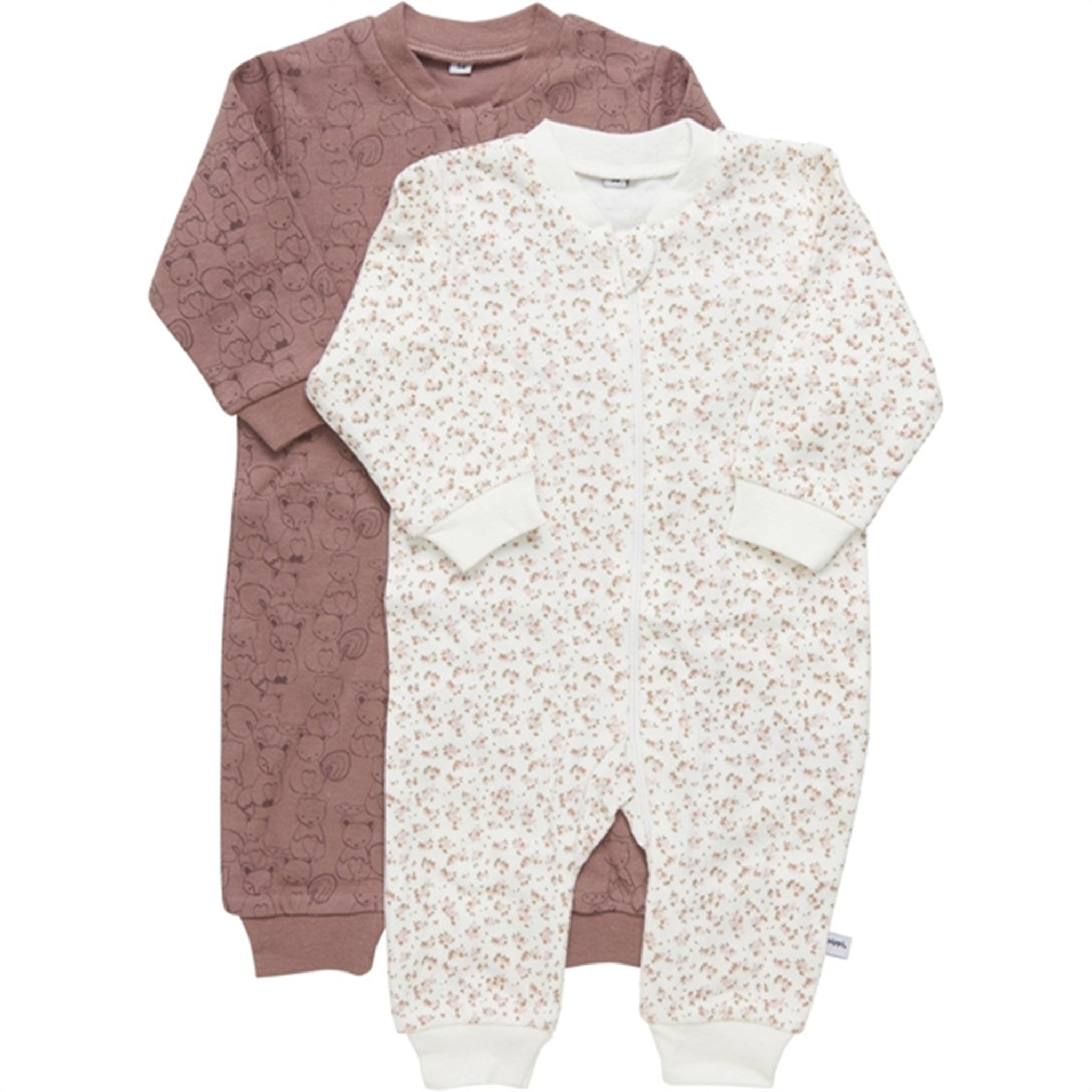 Pippi Nightsuit with Zipper 2-pack Burlwood