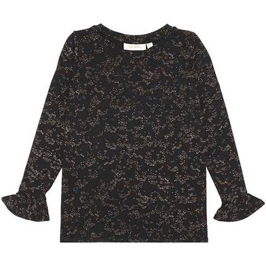 Soft Gallery Jet Black Flowerdust Elia T-shirt L/S