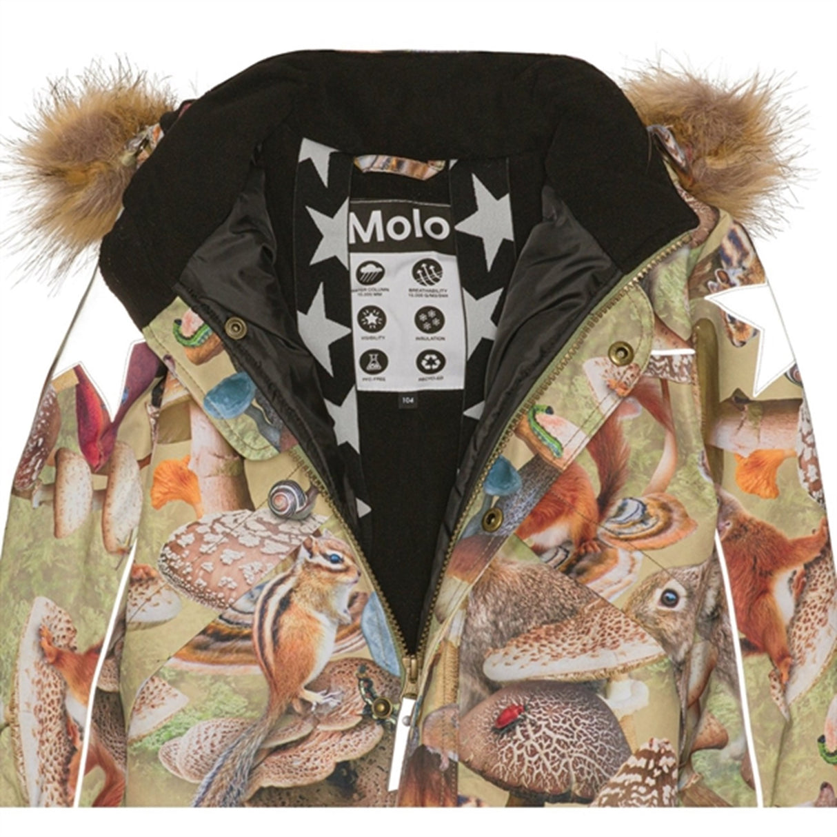 Molo Fungi Habitat Polaris Fur Junior Snowsuit