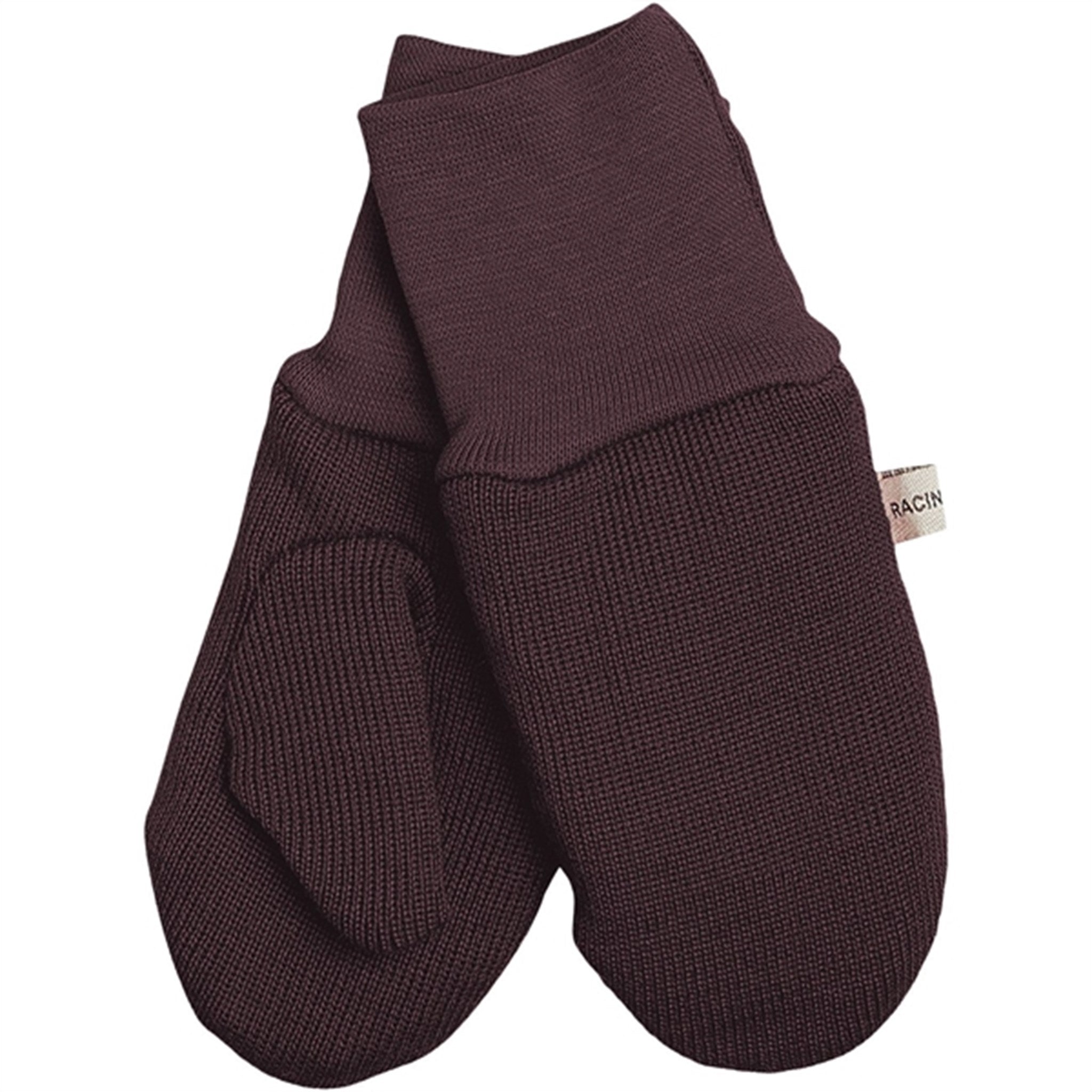 Racing Kids Mittens with Thumb Red Grape
