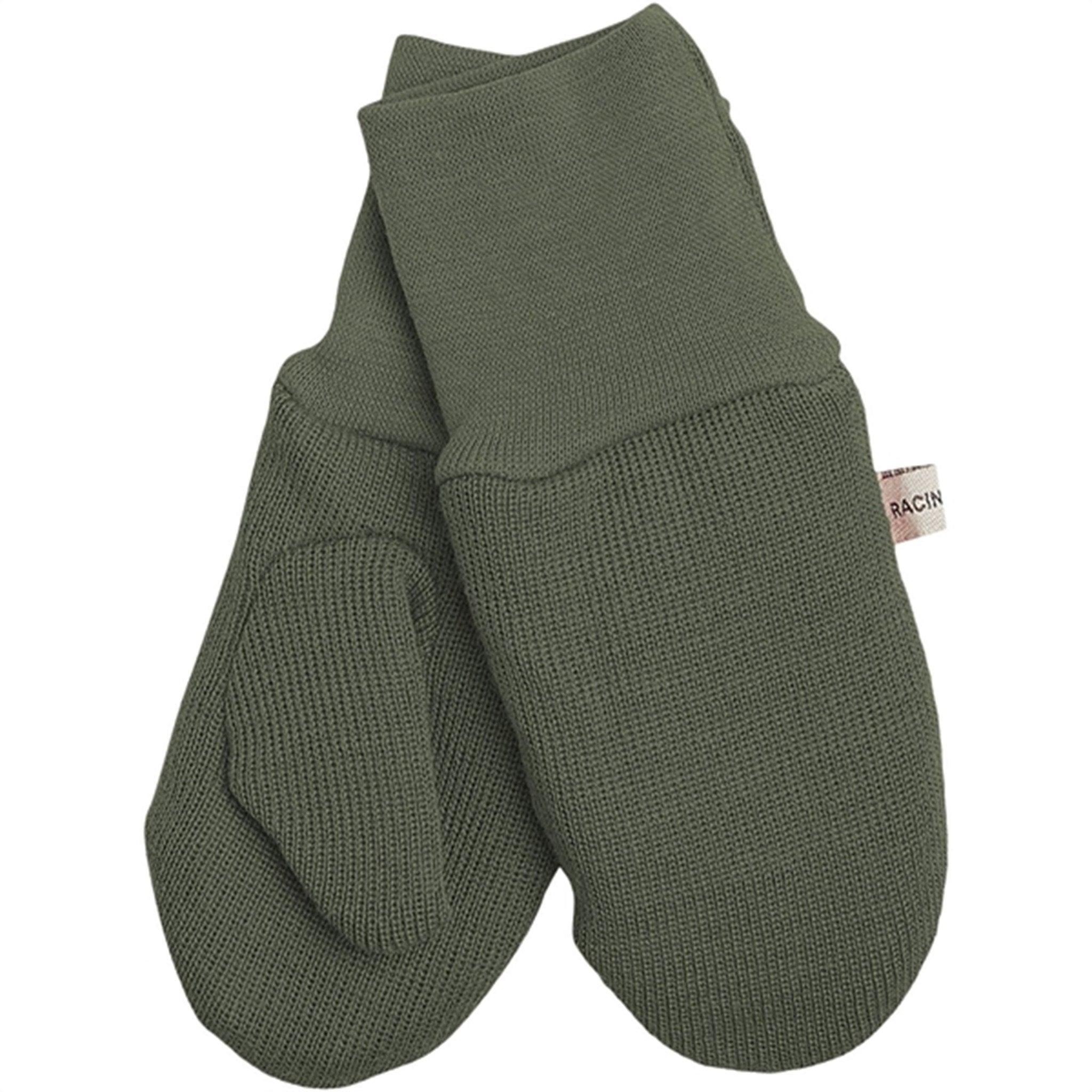 Racing Kids Mittens with Thumb Dark Seagrass