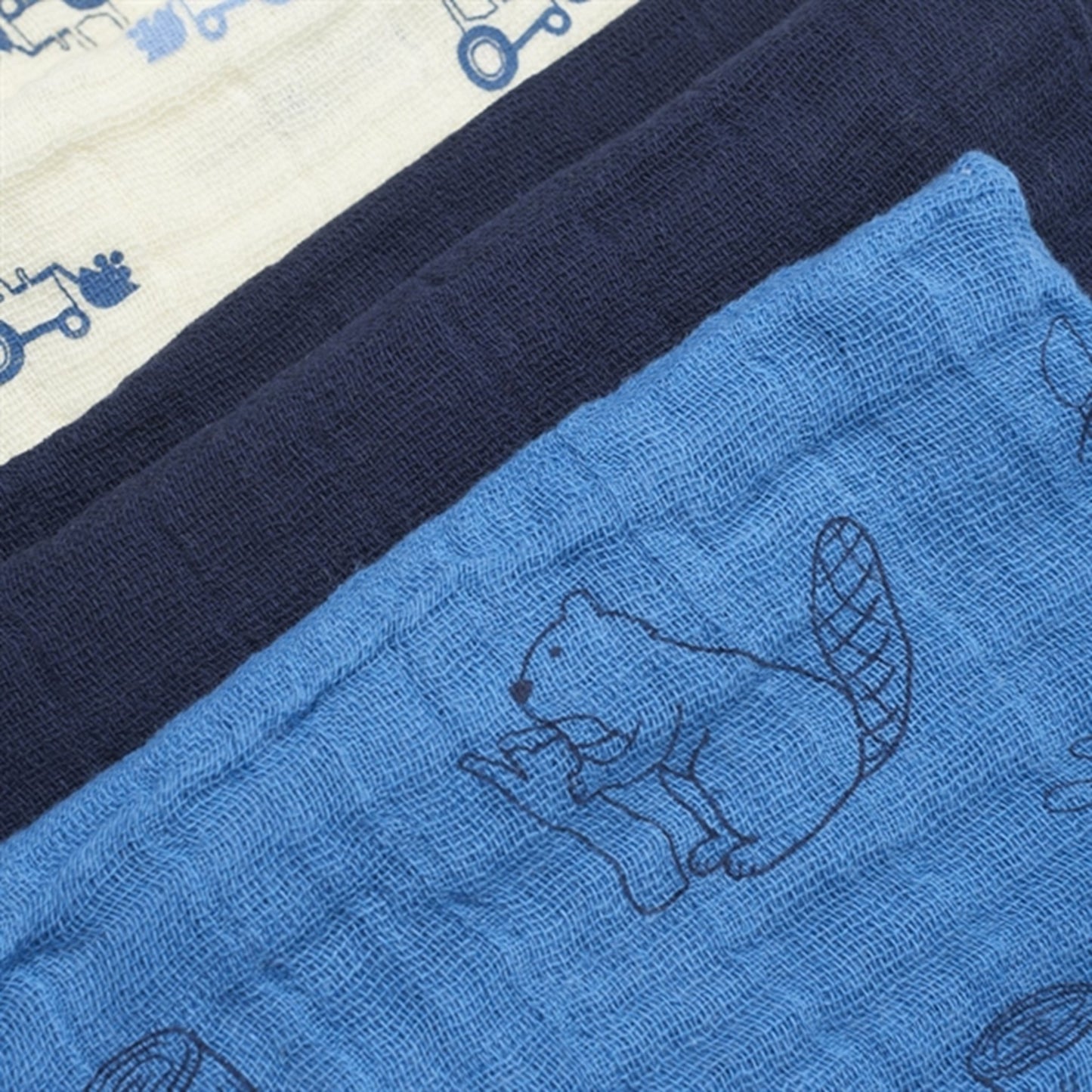 Pippi Organic Muslin Cloths 6-pack Dark Navy