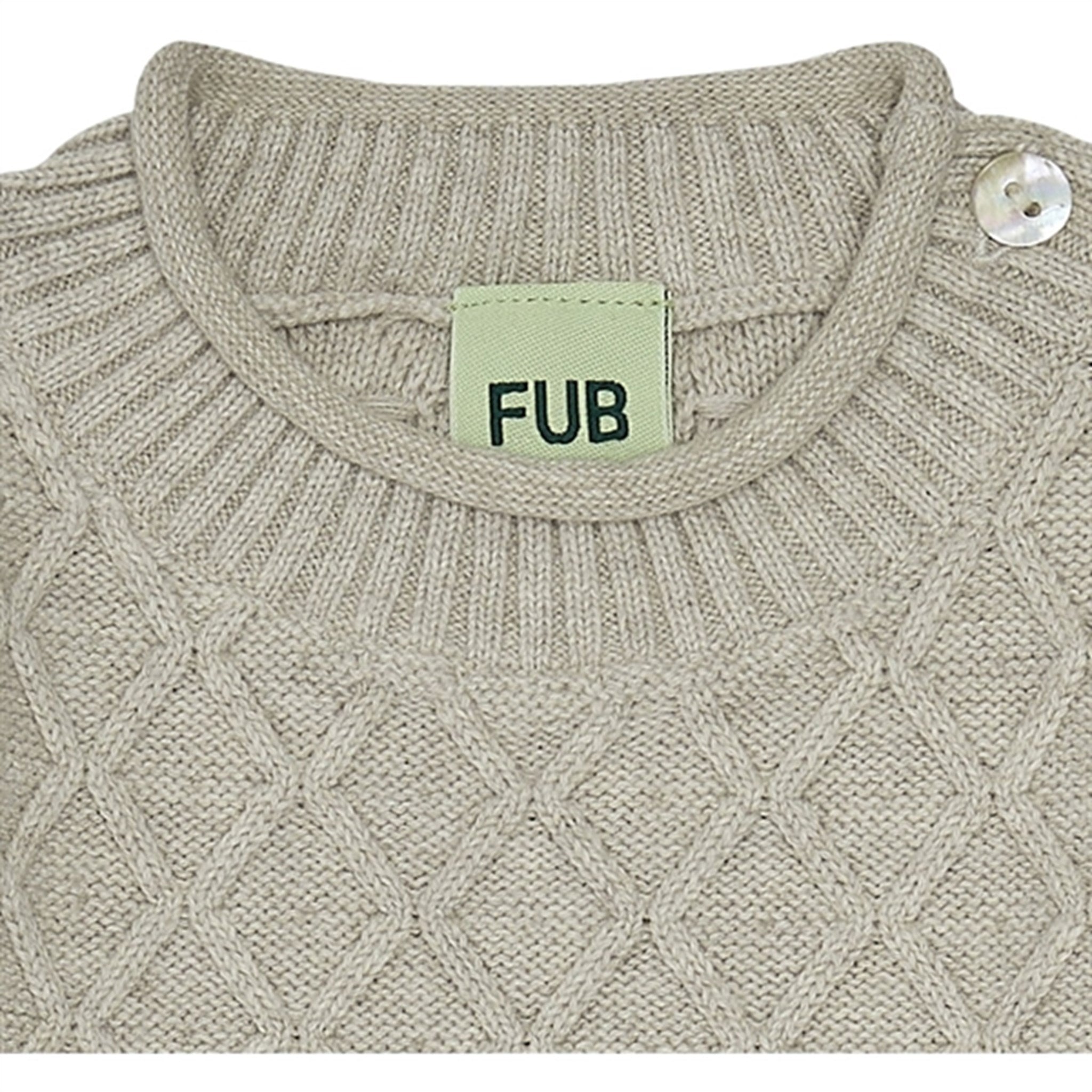 FUB Baby Rhombus Sweater Taupe Melange 2