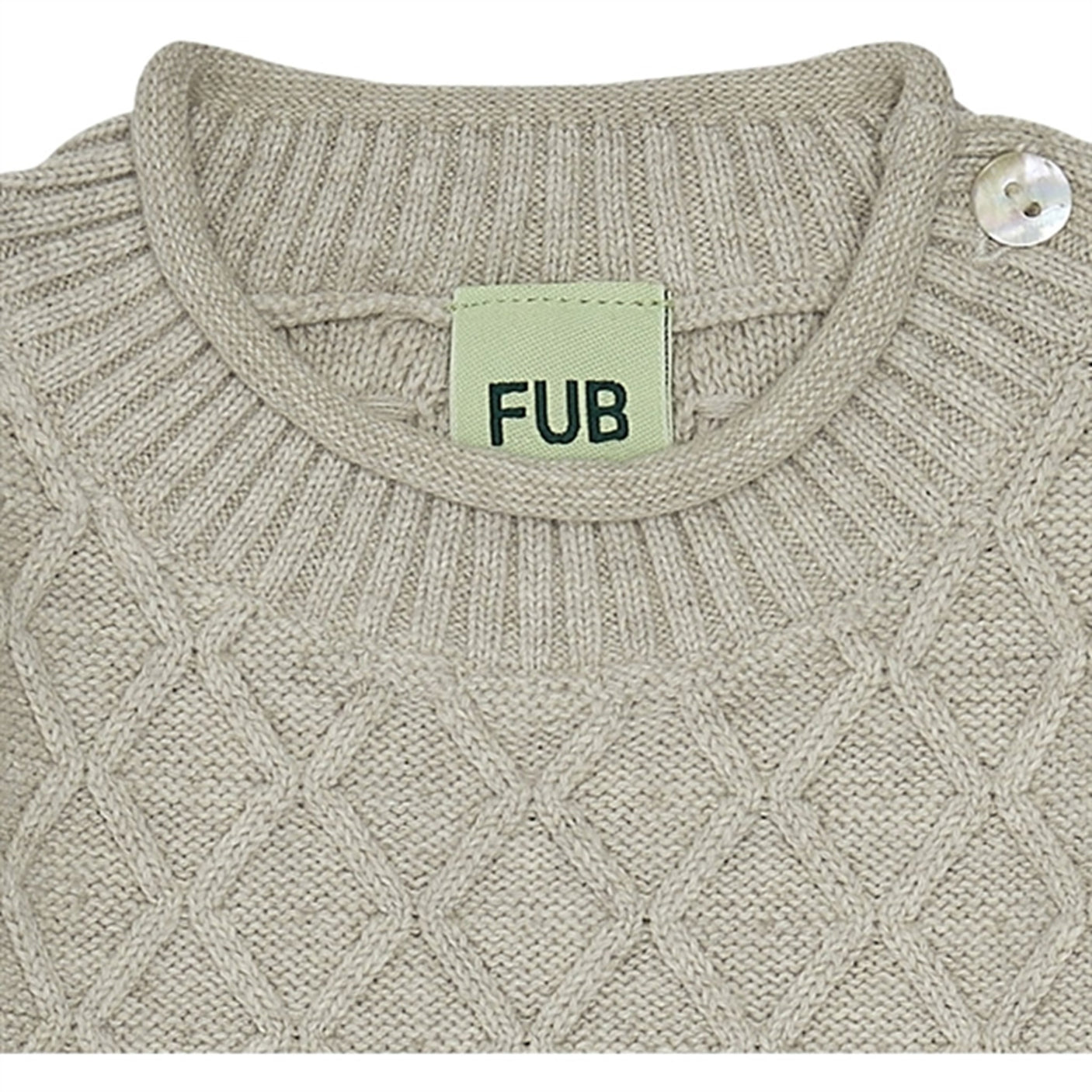 FUB Baby Rhombus Sweater Taupe Melange