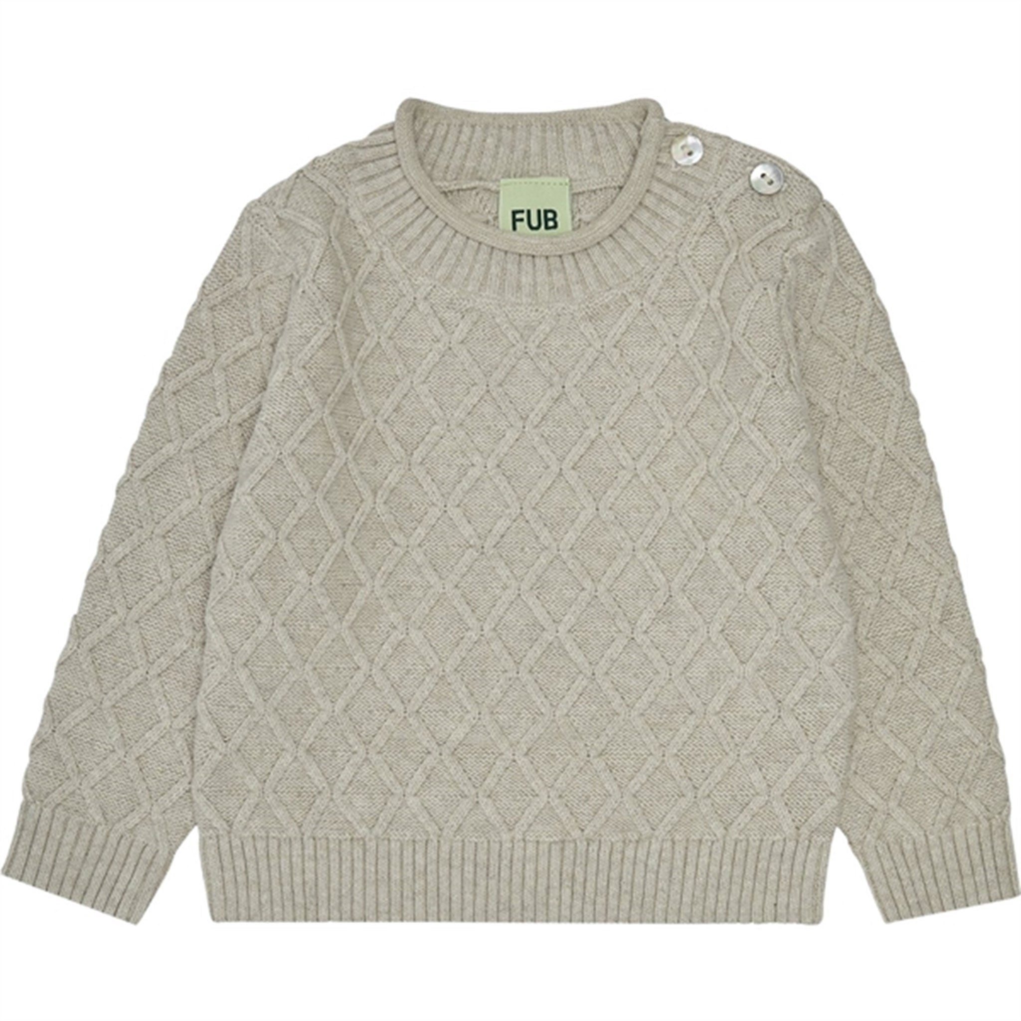 FUB Baby Rhombus Sweater Taupe Melange