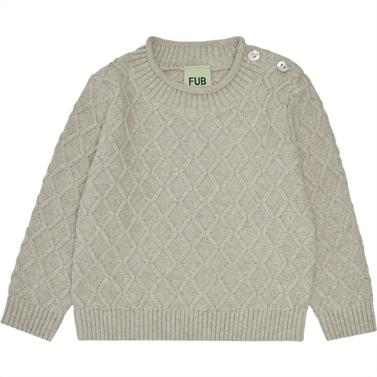 FUB Baby Rhombus Sweater Taupe Melange