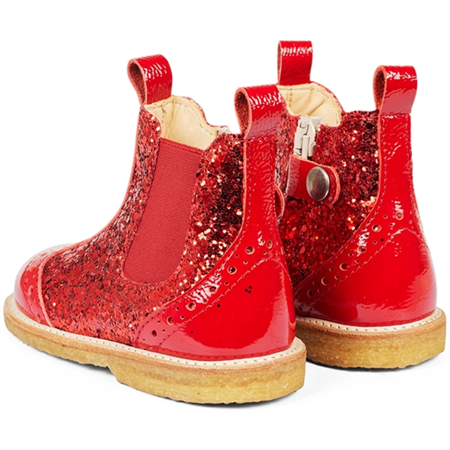Angulus Starter Chelsea Boots With Zipper Red/Red/Red Elastic