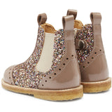 Angulus Starter Chelsea Boots With Zipper Nougat/Multi Glitter/Beige