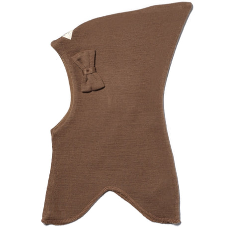 Racing Kids Top Balaclava Wool/Cotton w. Bow 3-layered Acorn