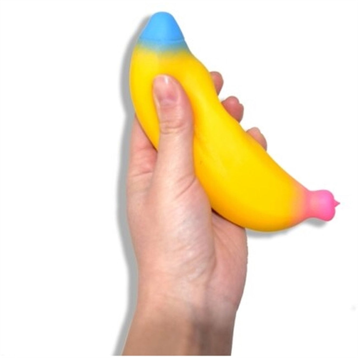Pocket Money Fidget Banana Super Stretchable Rainbow Colored 14 cm - Assorted