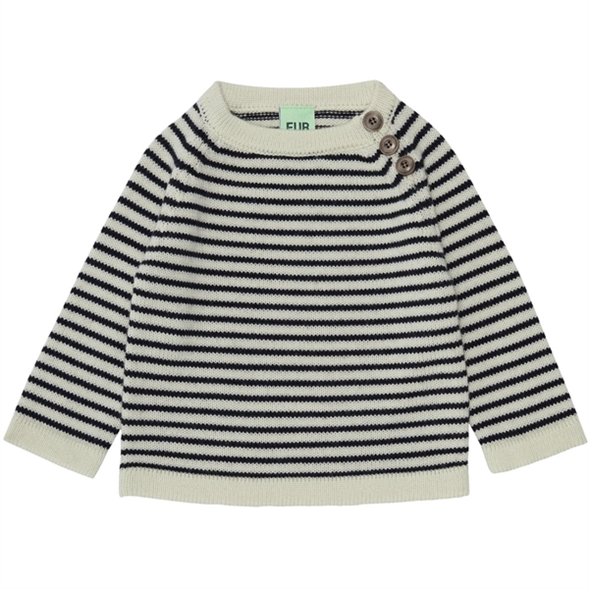FUB Baby Sweater Ecru/Dark Navy