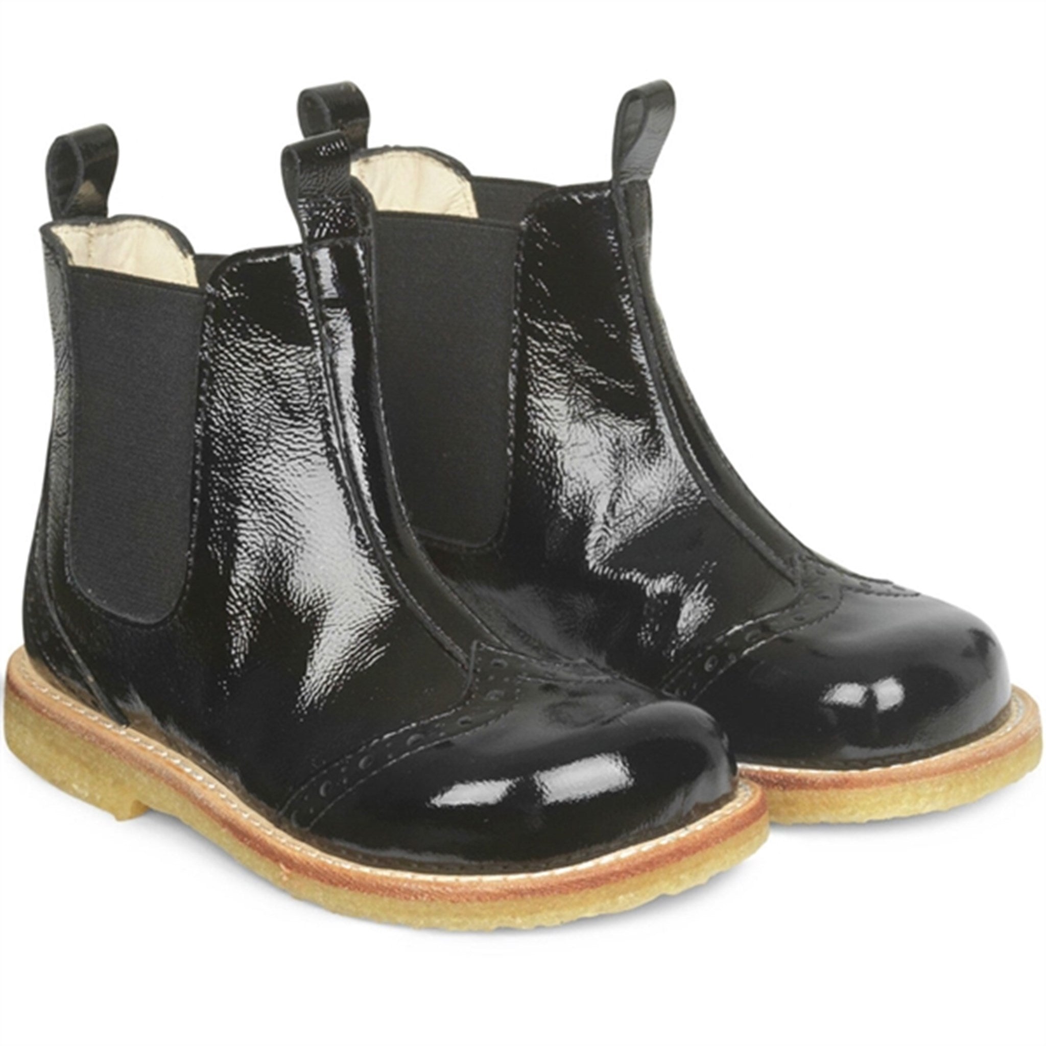Angulus Chelsea Boots w Elastic Black/Black