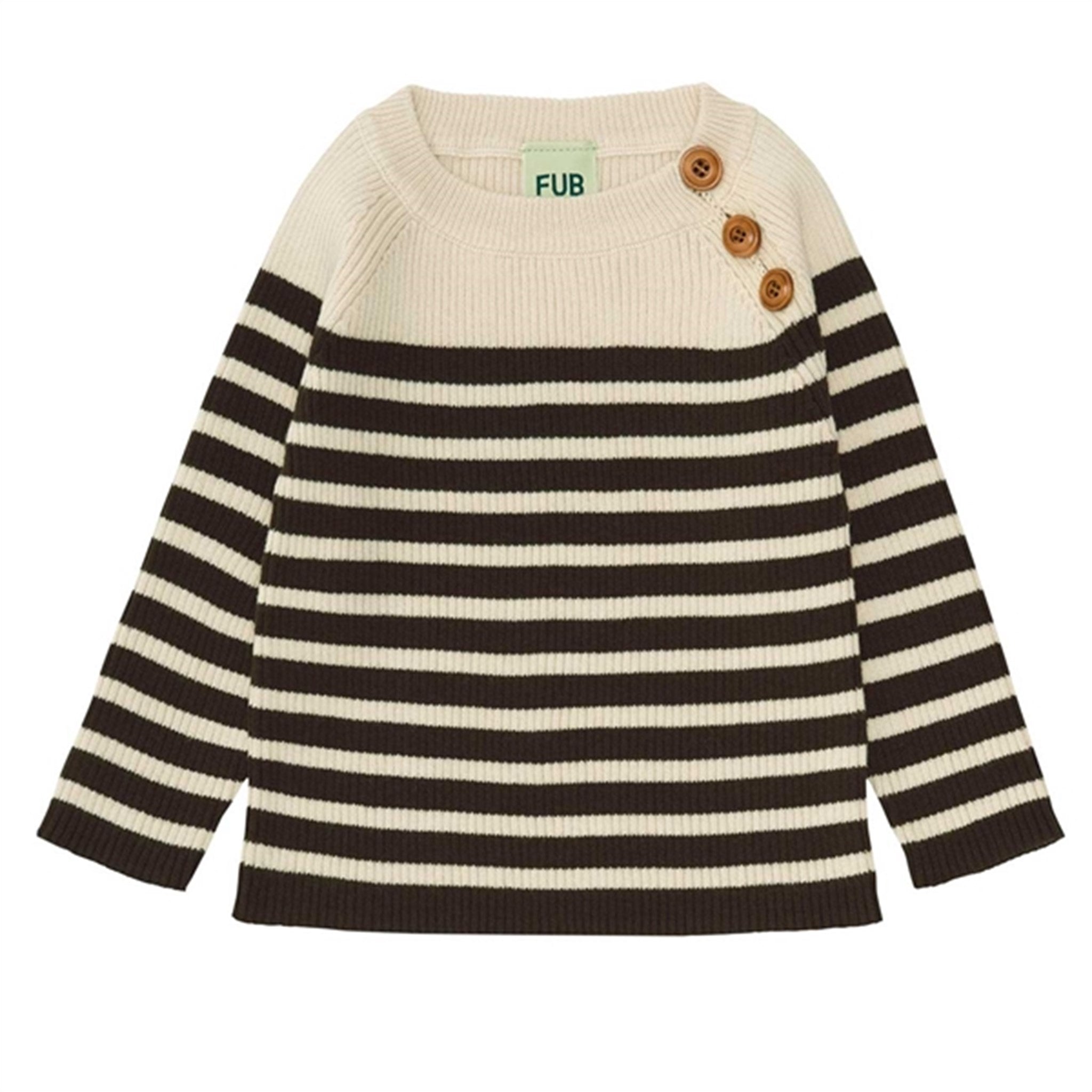 FUB Baby Sweater Ecru/Chocolate
