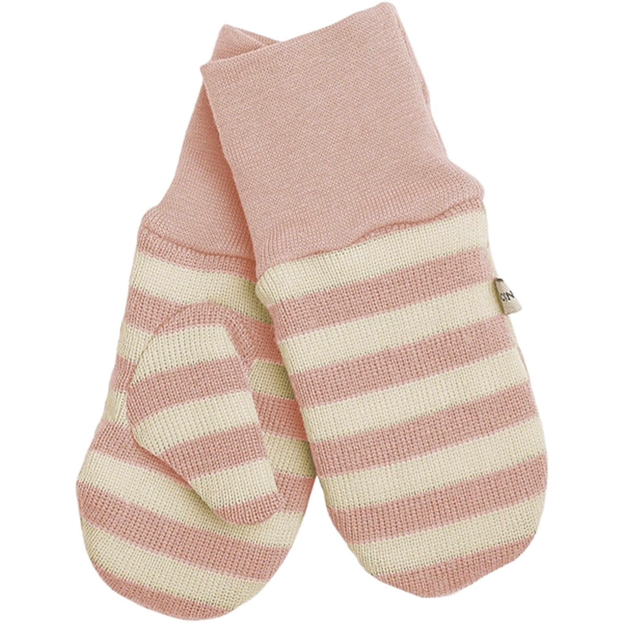 Racing Kids Mittens with Thumb Rose/Ivory