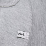 Pippi Bandana Bib Tantes Charmetrold Grey Melange