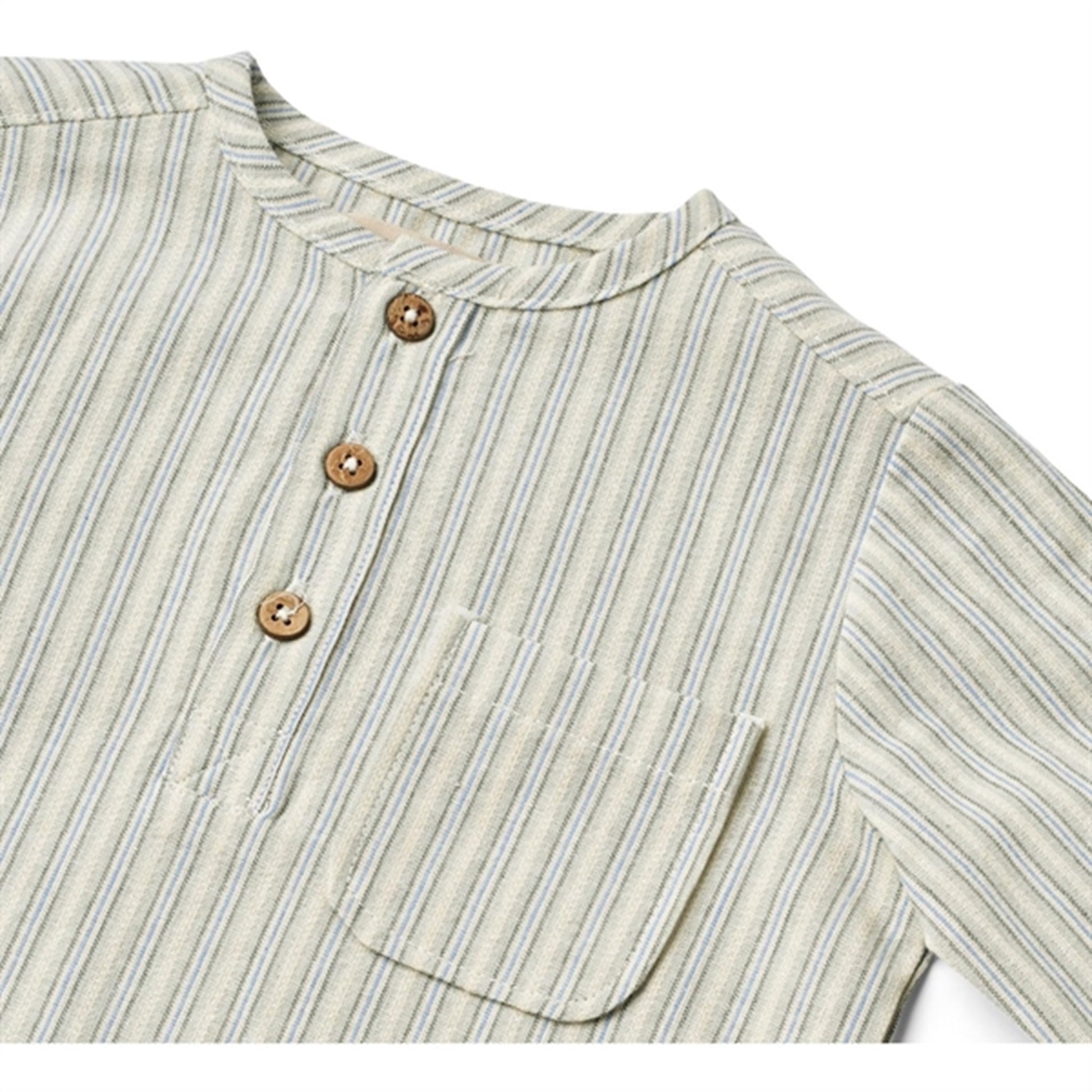 Wheat Aquablue Stripe Shirt Bjørk