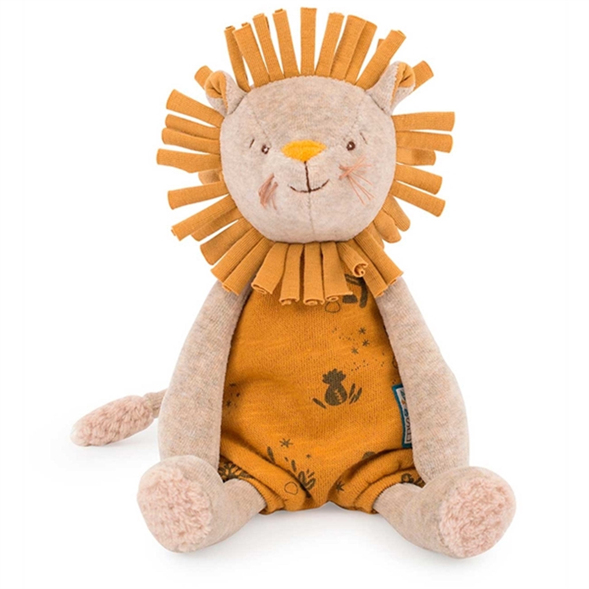 Moulin Roty Cloth Animal With Music Winding - Lion