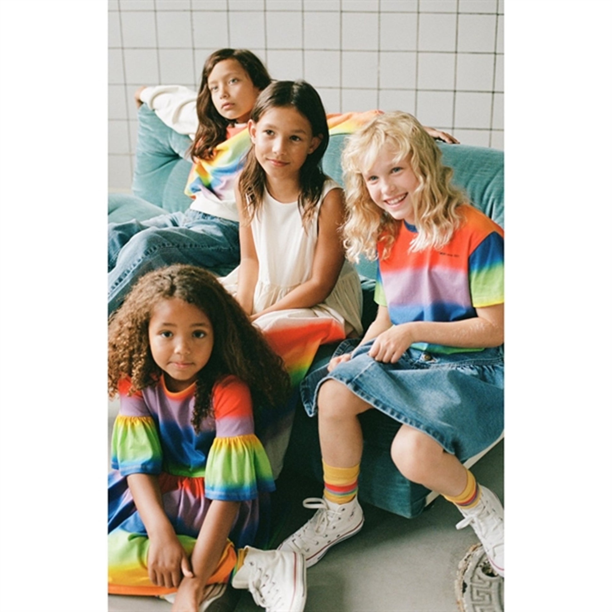 Molo Rainbow Spray Roxo T-Shirt