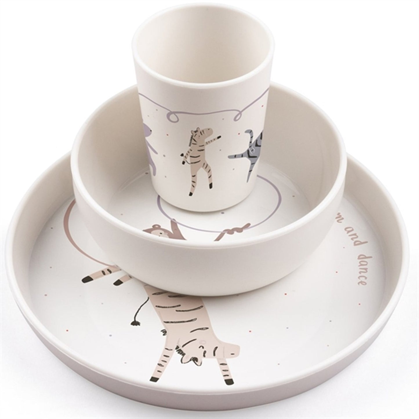 Sebra Tastii Dinner Set Teeny Toes White