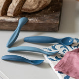 Sebra Silikone Spoon Set Vintage Blue