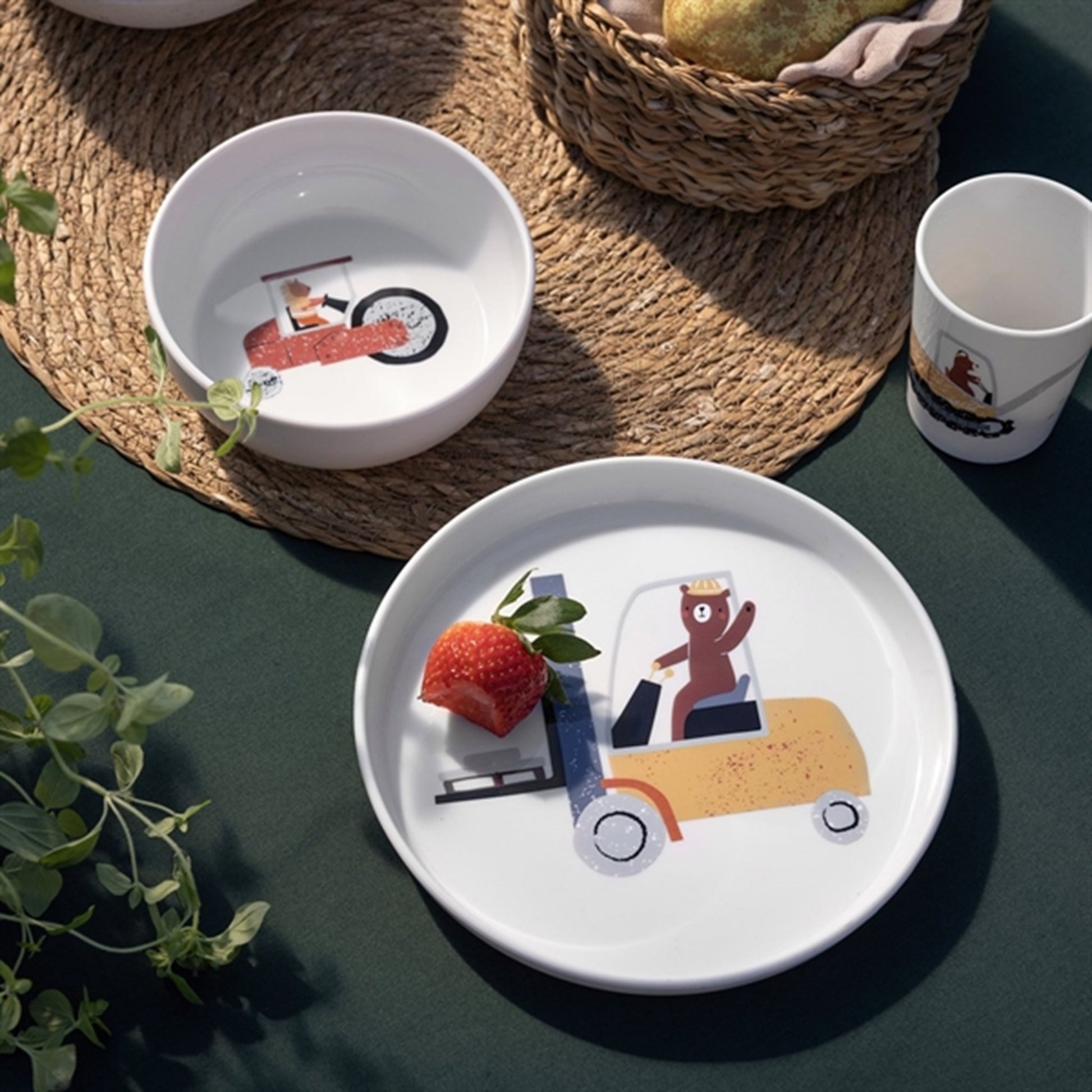 Sebra Tastii Plate Busy Builders White 2