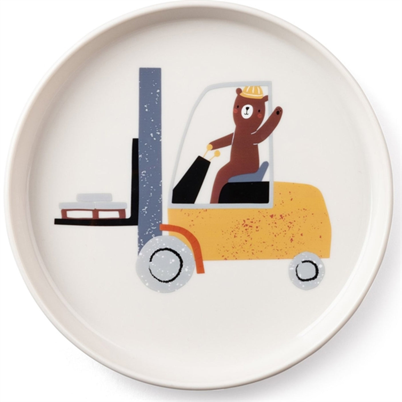 Sebra Tastii Plate Busy Builders White