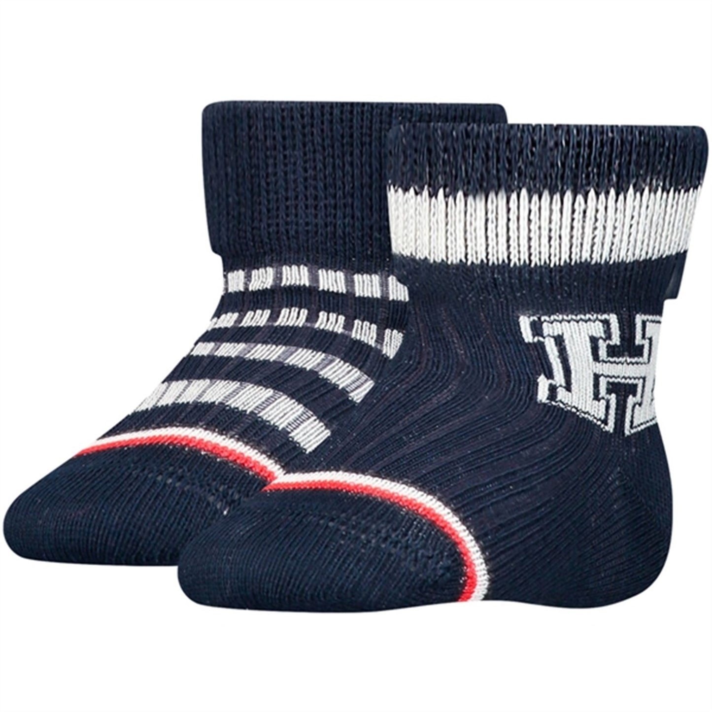 Tommy Hilfiger Baby Varsity Socks 2-Pack Navy Combo