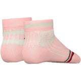 Tommy Hilfiger Baby Varsity Socks 2-Pack Pink Combo