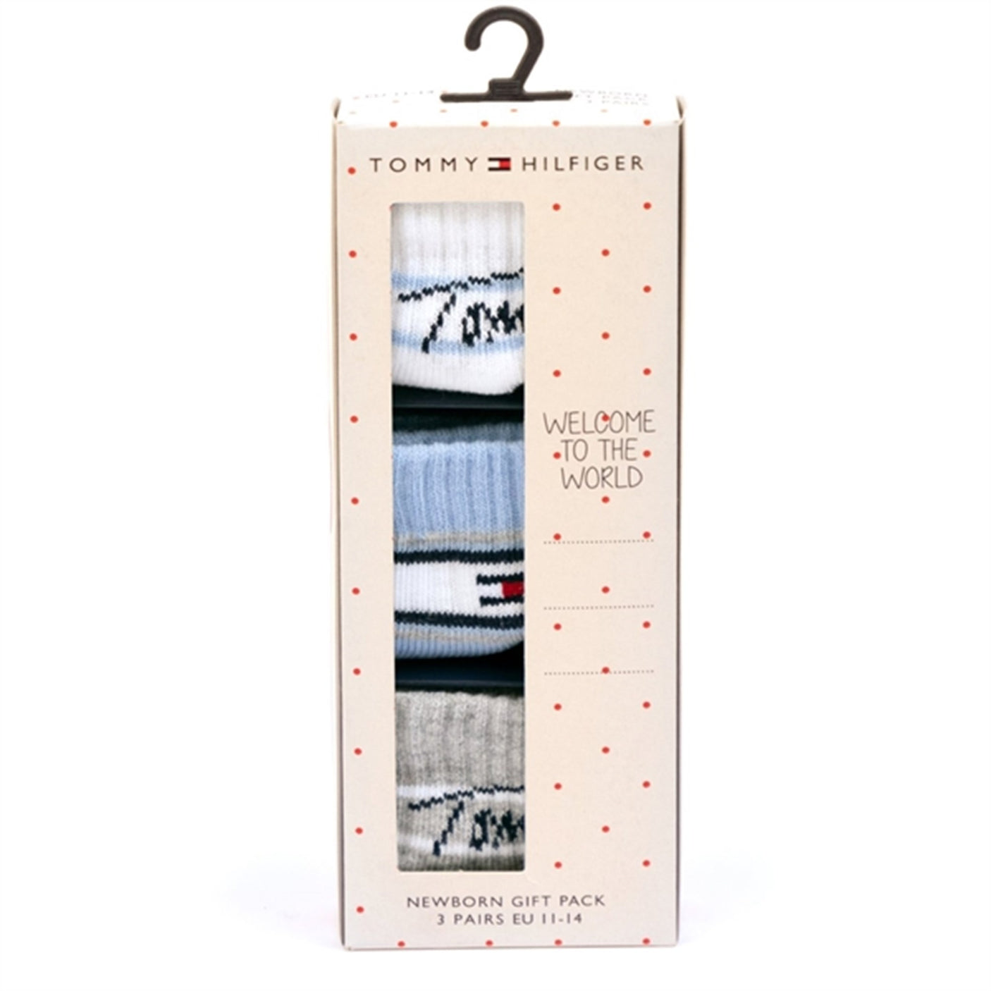Tommy Hilfiger Baby Newborn Strømper 3-Pak Giftbox Blue Combo
