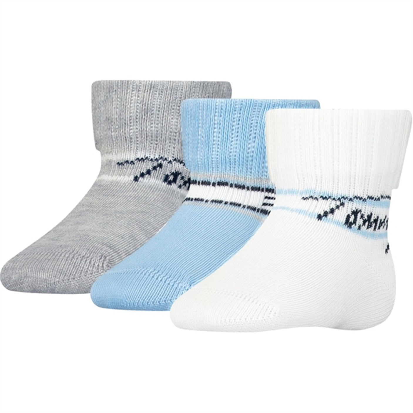 Tommy Hilfiger Baby Newborn Strømper 3-Pak Giftbox Blue Combo